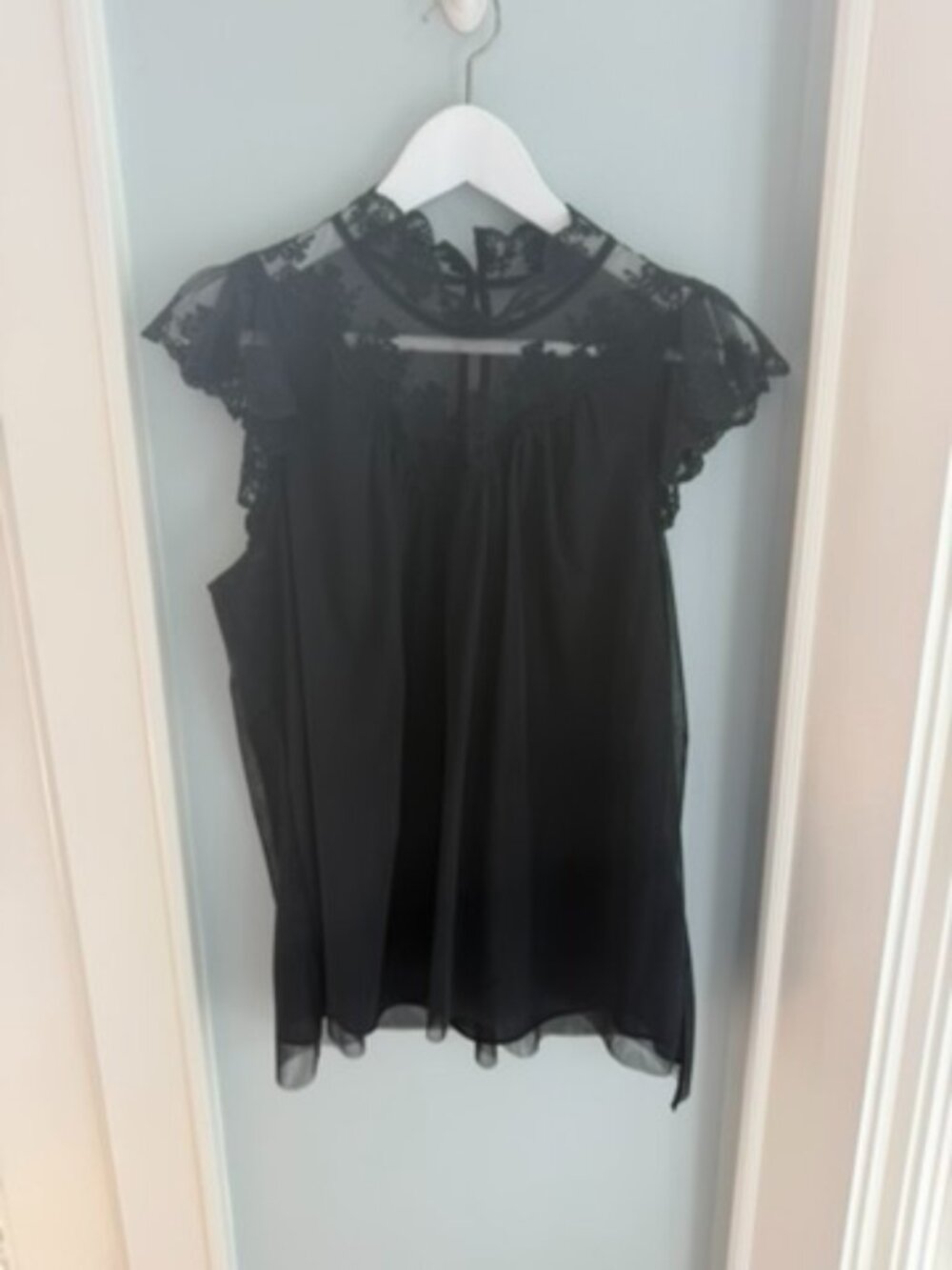 All Saints Azura Tulle Top - Picture 4 of 6